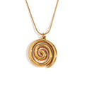 European American Style Women's 18K Gold Plated Stainless Steel Snake Chain Pendant Necklace Niche Personality Hot Sale Fashion