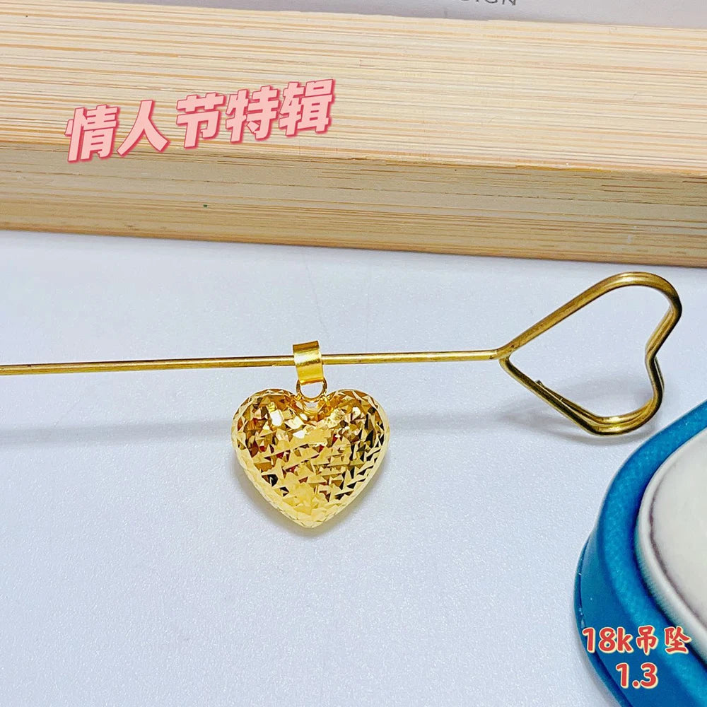Jewelry Supplier Manufacturer Direct Sale DIY Jewellery Making 18k Necklace Accessories Au750 Gold Pendants Charms for Women