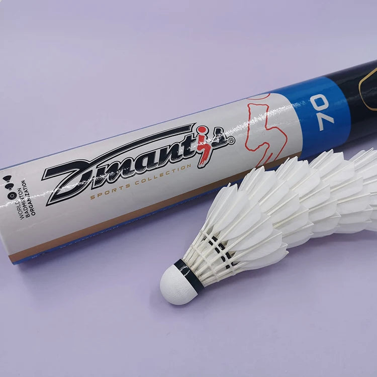 Traditional 3-Layer Soft Wood Cork Badminton Shuttlecocks More Durable and Stable with Goose Feather Classic Design