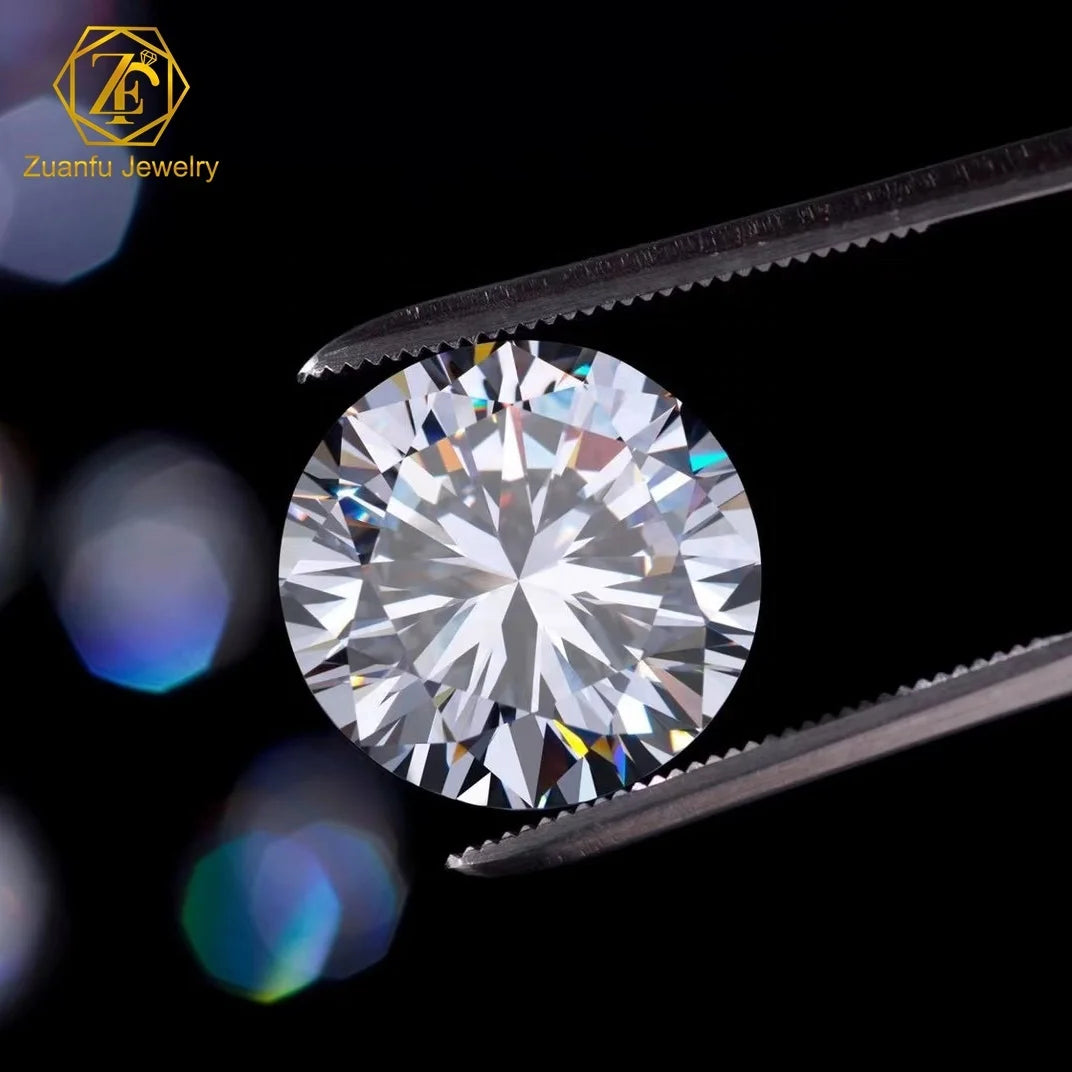 High Quality 5-12MM White Round Brilliant Cut Loose Moissanite Diamonds Stone White D FL with Wholesale Price