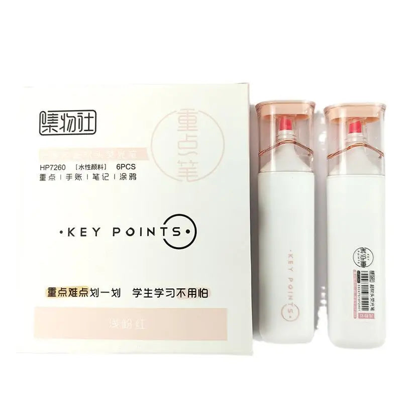 Soft Head Monochromatic Bright Color Large-capacity Eye Protection Highlighter Pen Hand Account Mark Key Pen