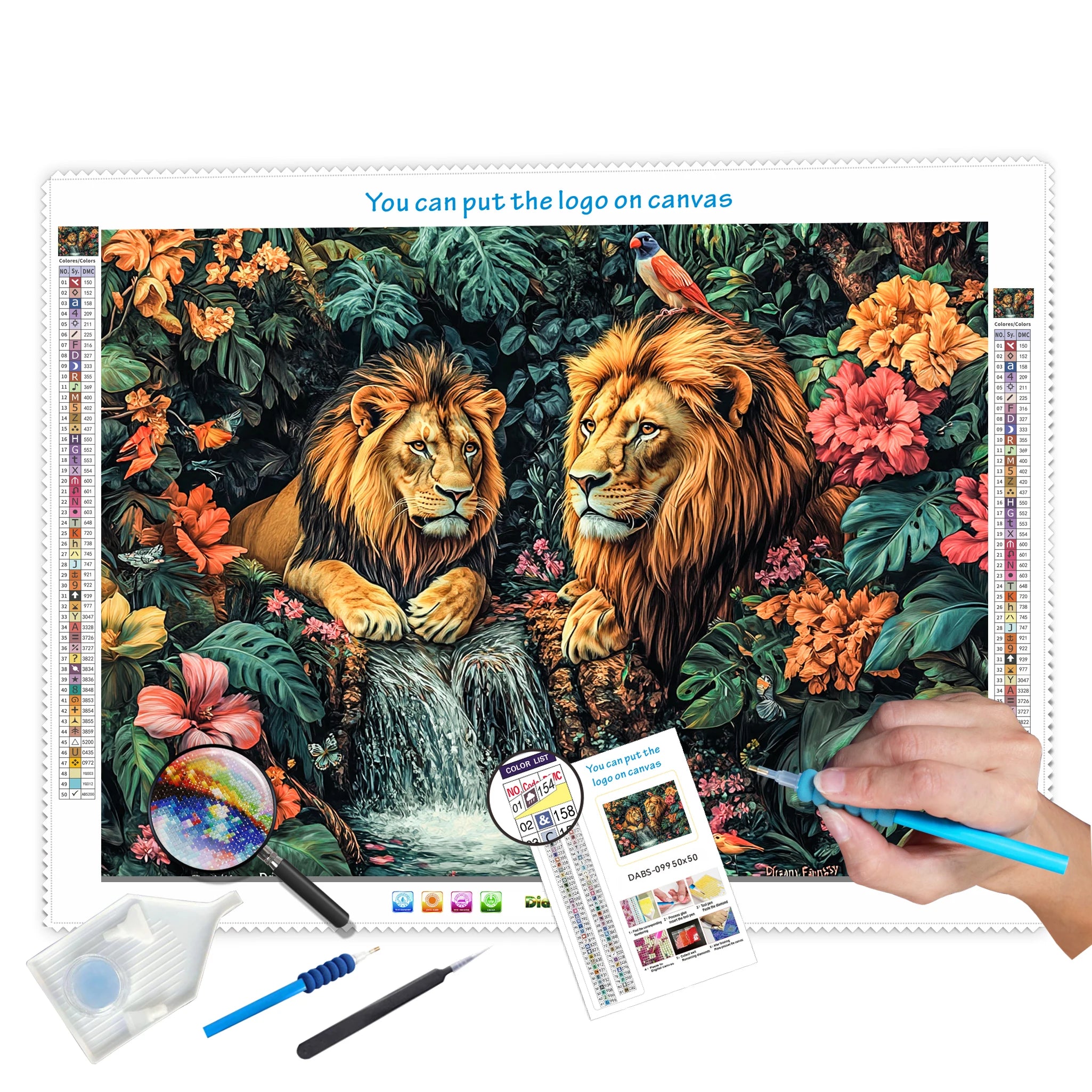 N-2148 DIY 5D Full Square Drill Diamond Dot Painting Custom Printed Flower Vase Landscape Canvas Handwork Diamond Painting