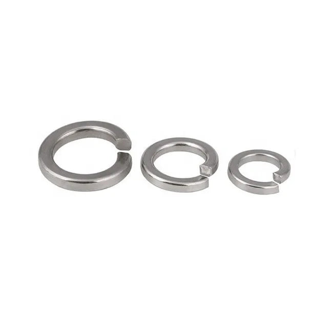 DIN Standard Split Spring Lock Washers M5/M6/M8/M10/M12 304 Stainless Steel Grade Hardness Natural Finish for Automotive