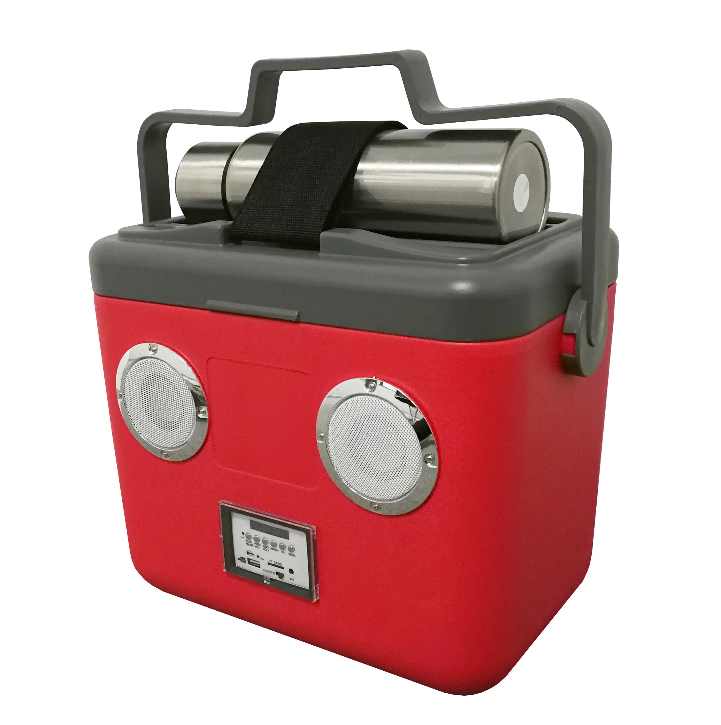 Wireless Portable 15L Speaker Cooler Rechargeable Battery Vacuum Flask Cooler Box for Outdoor Tents Used Cars for Food Wine Cans