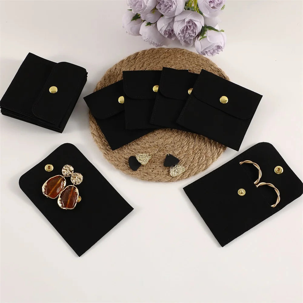 PUPPYSEW No logo 8*8cm Microfiber Jewelry Packaging Bags High Quality Jewelry Pouches Jewelry Bag
