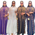 Extravagant Africa Clothing Long Dresses Women Luxury Rhinestone Dress Two-piece African Dresses