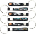 Wholesale Pack Football-Themed Key Chains Bulk Rectangle Pattern Woven Technique for Gifts Party Favors Dog Fruit Panda Designs