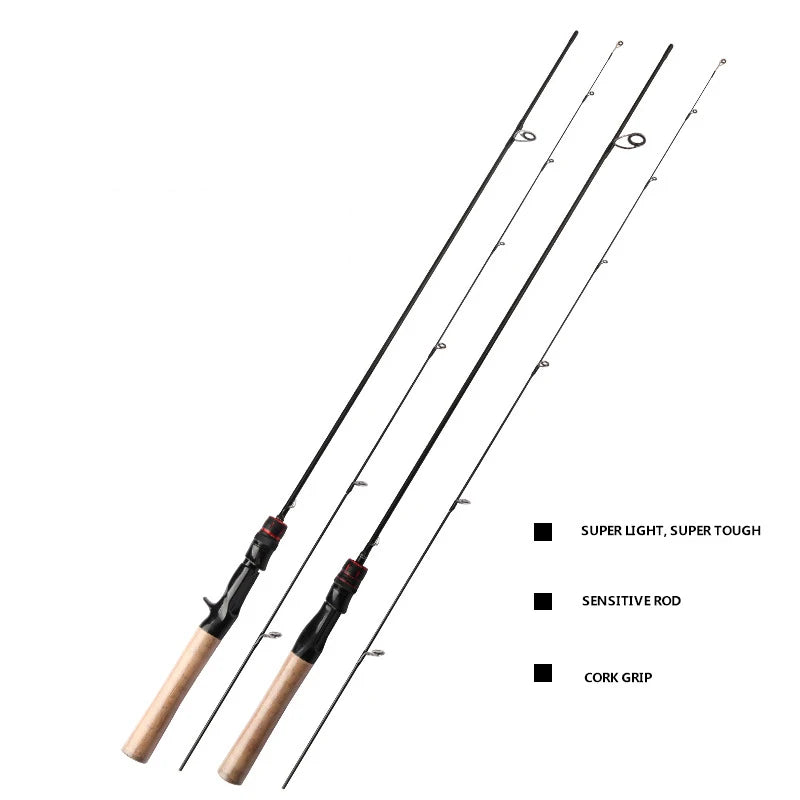 WRD02 Wholesale Casting Spinning Adjustable Super Soft Carbon Super Light Straight Handle Solid Rod Slightly