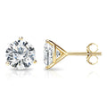Gemnel Hot Selling 925 Silver 18k Gold Plated Women Stud Solitaire Moissanite Earrings