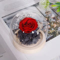 New Valentine Christmas Graduation Gifts Luxury Eternal Preserved Rose Decorative Glass Dome LED Display Screen Long Lasting 3-5