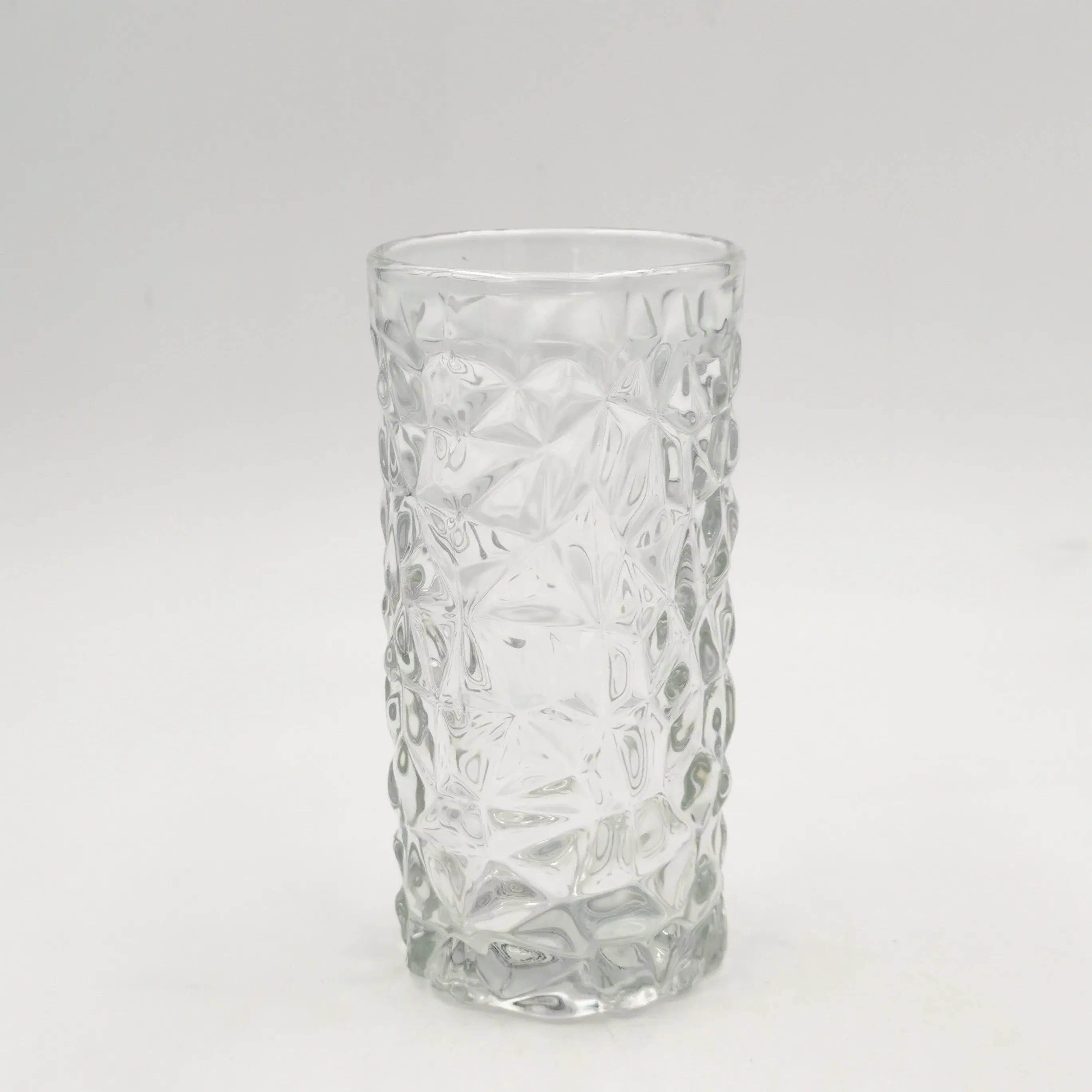Customized Transparent 350ml Glass Creative Ice Shape Pattern Cocktail Glasses for Bar and Party Beer Drinking