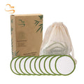 3.15" Round Soft Bamboo Terry Reusable Makeup Facial Cleansing Pads Chemical Free Eco Friendly Bamboo Fiber Pads