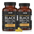 OEM Cold Pressed Pure Black Cumin Seed Oil 1000mg Black Seed Oil Softgel Capsules Immune Health Support