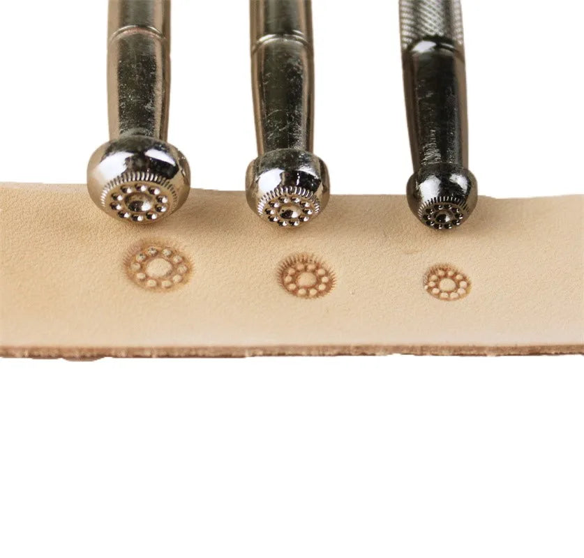 2021 New Industrial Grade Zinc Alloy Flower Centers Stamps Tool Set LS.J565 LS.J566 LS.J567 Customizable OEM Leather Craft