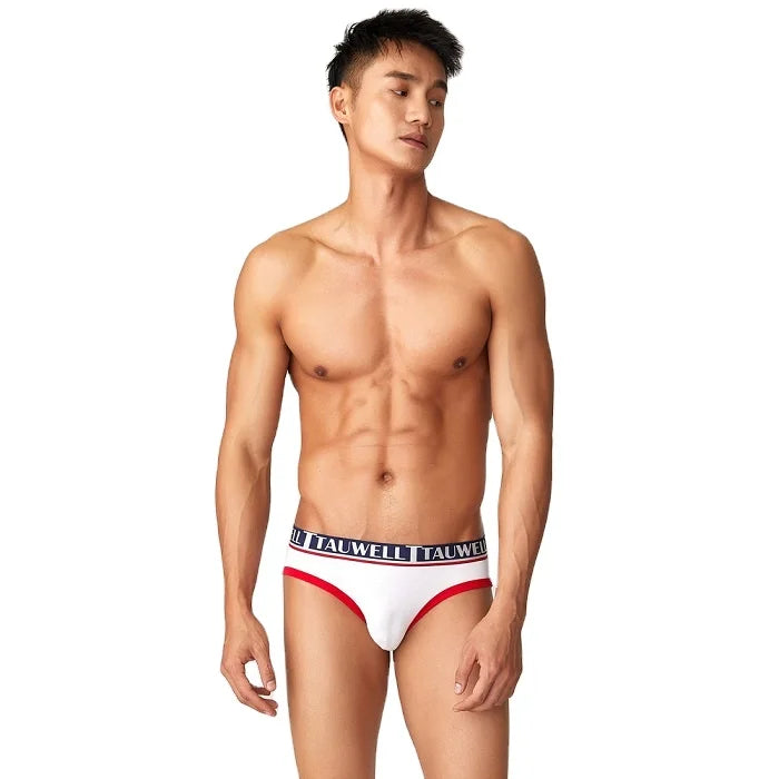 White Red Solid Color Men's Briefs Comfortable Breathable New Monogram Boys' Thong Underwear