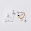 GP Stud Post Earring Accessories 925 Sterling Silver Stud Earrings Wholesale for Women DIY Jewelry Making Wholesale