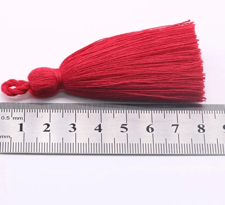 Hot Selling 8cm DIY Handmade Custom Cotton Tassel for Pendant