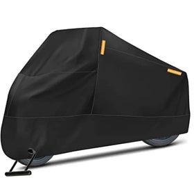 Woqi All Season Waterproof Motorcycle Cover With Lock Holes Tear-Proof Portable Motorbike Cover