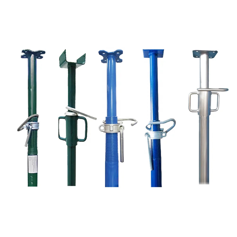 Adjustable Steel Props for Outdoor Scaffolding U-Head Screw Base Jack with Galvanized Formwork Screw Jack Nut Parts