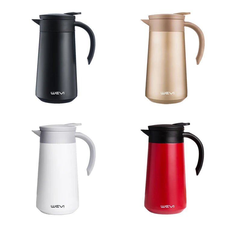 Wholesale Portable Double Wall Stainless Steel Vacuum Tumbler Wevi Mocha Tea Coffee Pot 630ml >24h Thermal Insulation for