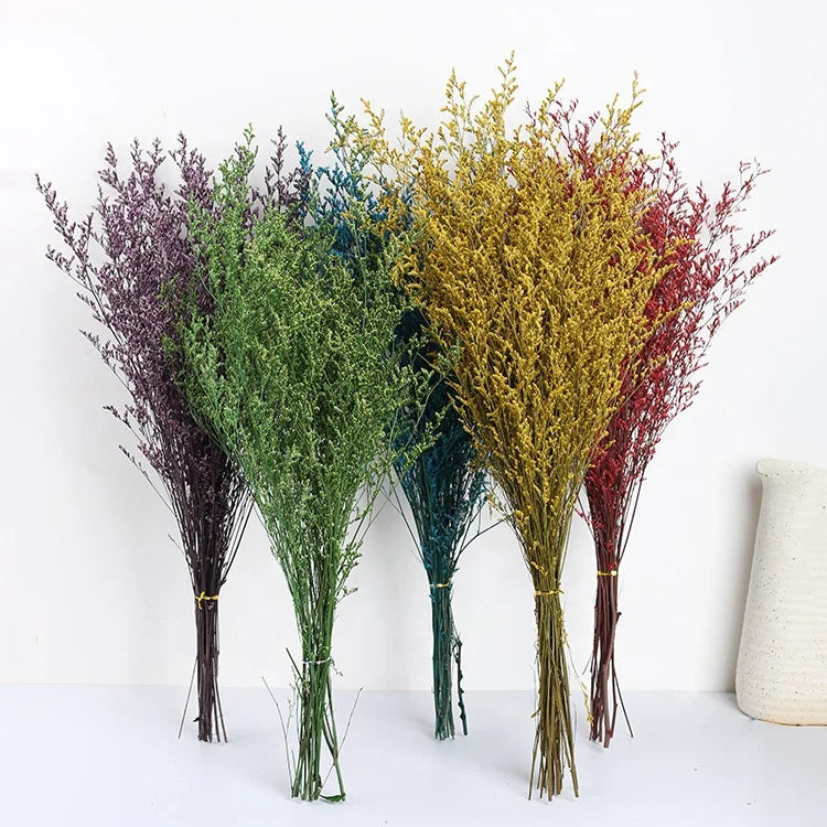 Wholesale Dried Flowers and Plants Bouquet Preserved Limonium Grass for Home Weeding Decor
