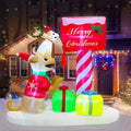 OurWarm Factory Wholesale 6FT Waterproof Polyester Christmas Inflatable Postman Dog with for Outdoor Yard Decorations