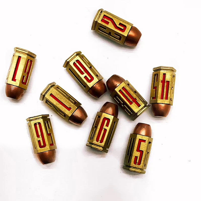 9mm 6 Sided Metal Bullet Polyhedron Dice D6 Bullet Dice Set Multicolor Funny Family Pub Club Game Accessories