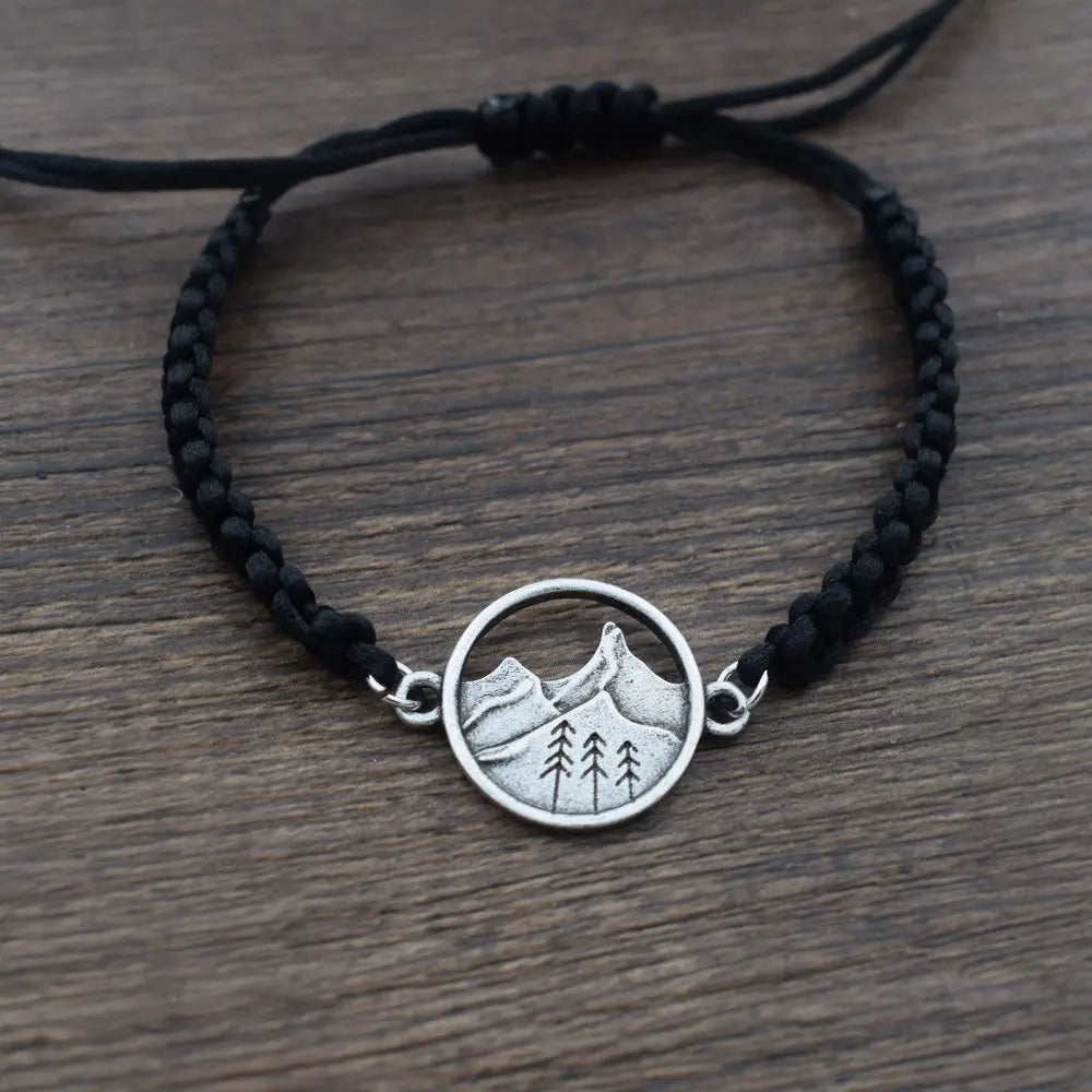 Pine Tree Bracelet Mountain Nature Forest Minimalist Camper