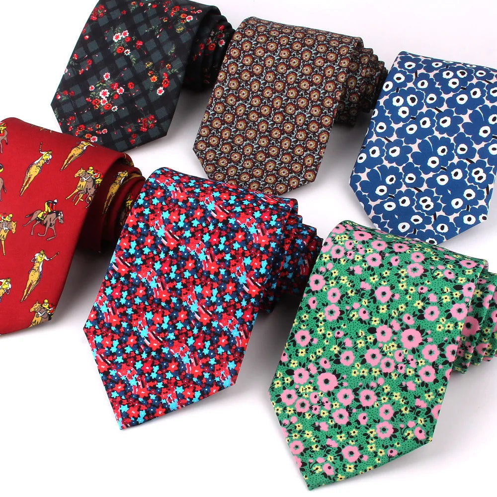 Fashion Printing Mens Tie 9cm Polyester Floral Neckties for Men Party Wedding Classic Suits Neck Tie Cravat Manufacturer