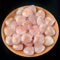 30mm Natural Rose Crystal Inspirational Stones Healing Quartz Crystal Love Heart for Gift