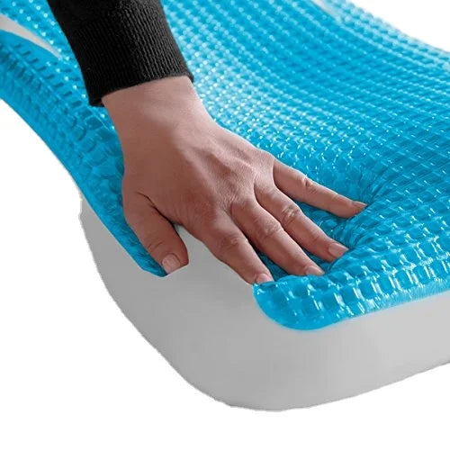 Hot Selling Neck Cooling Gel Memory Foam Pillow Blue OEM 100% Polyester 40 Adults Rectangle Solid 980g Mould Memory Foam MegaBDM