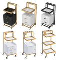 Luxury Modern Metal Hairdresser Work Cabinet Storage Tool Cart for Barbershop Bedroom Living Room Salon Trolley