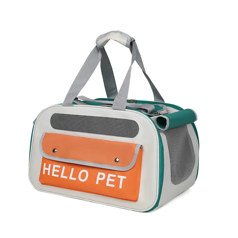 Hot Selling OEM&ODM Outdoor Large Capacity Breathable and Portable PC Oxford Cat Travel Bag Pet Sling Bag With Adjustable Strap