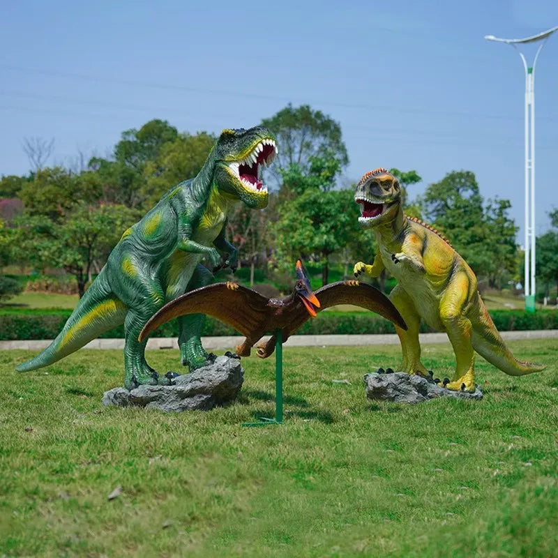 Custom Resin Pop Art Jurassic Park Statues Fiberglass Life Size Dinosaur Statue Sculpture For Sale