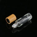 10ml New Skin Care Serum Roller Bottle Empty Glass Relax Essential Oil Clear Roller Ball Glass Bottle Bamboo Lid With Cap