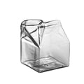 350ML Transparent Glass Milk Box Cups Innovative Cartons Novelty Milk Coffee Juice Cup Crystal Breakfast Drinking Glass