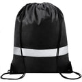 Custom Printed Cheap Portable Promotion Drawstring Backpack Bag Sport Storage Polyester Bag With Reflective Stripe
