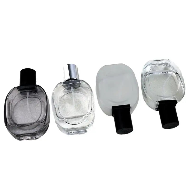Custom 30ml & 50ml Square Glass Spray Perfume Bottles with Case Refillable Design for Perfume Enthusiasts