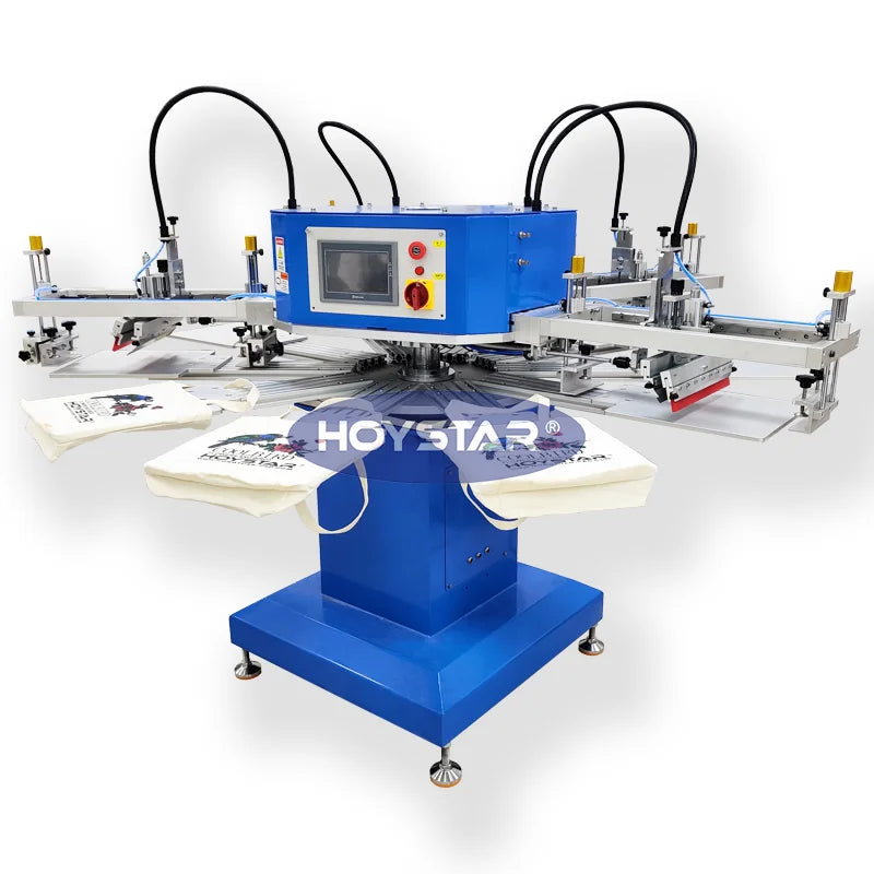 4 Color Automatic Screen Printing Machine for t Shirts Screen Printers Pneumatic Automatic Maquinas Para Estampar Camisetas