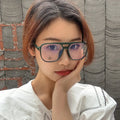 New Style square Frame Optical Retro Myopia Eye Frame with Degree Anti-blue Light Glasses