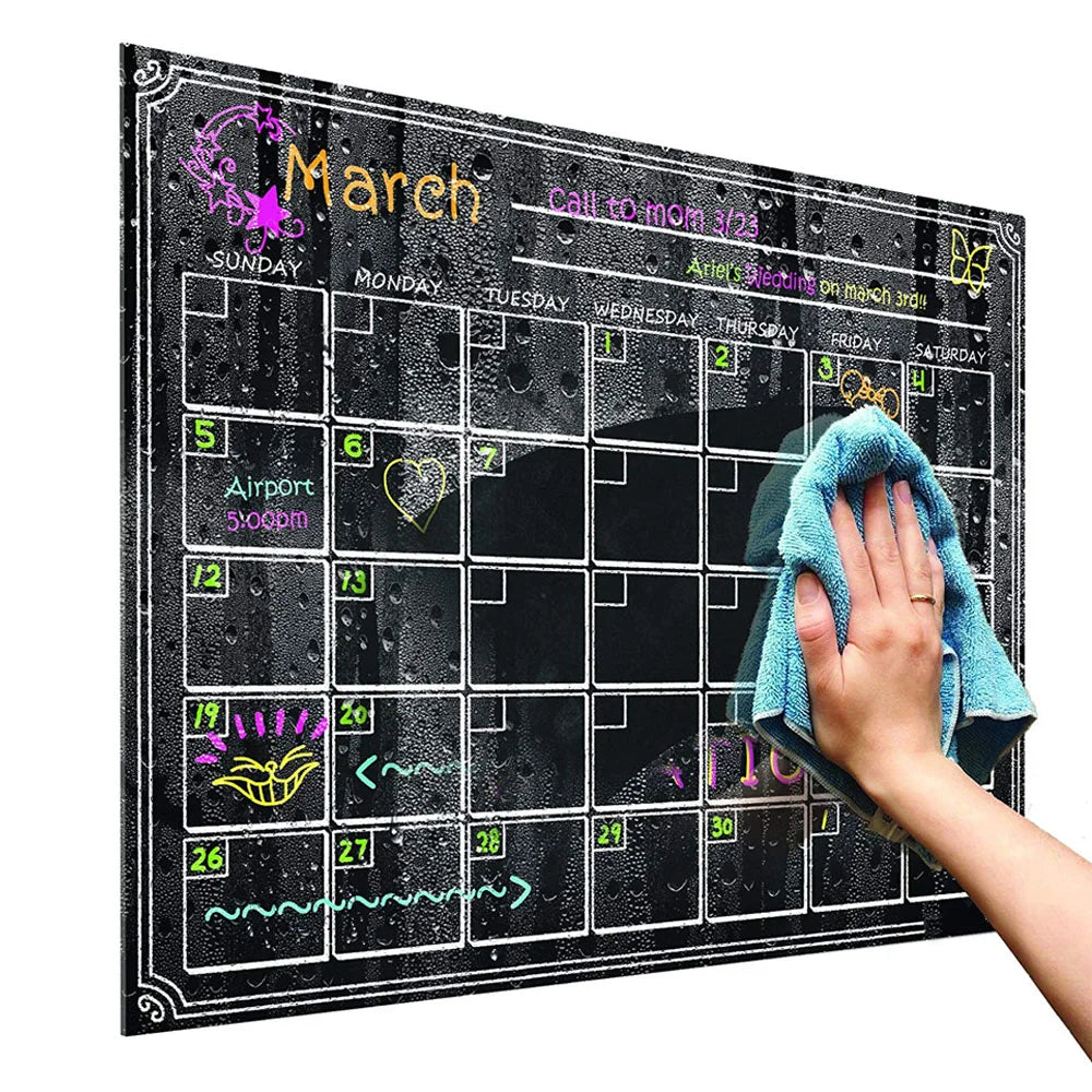 Customizable Monthly Planner Board With Anti-UV Feature Magnetic Refrigerator Sheet Calendar Sticker Dry-Erase Board