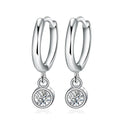 Hot Sales in Zircon Earrings Simple Fashion Personality Temperament Lovely Round Stone Earrings for Women