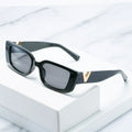 Men Stylish Shades Female Sunglasses V Letter 2023 Blackout Leopard Print Hiphop Sunglasses Luxury Square Frame Fashion Glasses