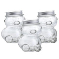 Decorative 50ml 80ml 180ml 300ml Teddy Bear Shaped Clear Glass Jar with Lids for Cookie Candy Star Storage