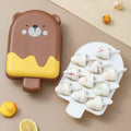 B7-23 Bear Ice Cream Mold Popsicle Ice Container Ice Cream Maker Pudding Box Popsicle Mold Homemade