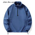 Men's Winter Windproof Polar Fleece 1/4 Zipper Jacket with Knitted Hood Targeted for Optimal Comfort and Style