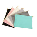 Customized Eco-Friendly Zipper Cosmetic Bag Cotton Canvas Preppy Style Foldable Reusable Lightweight Durable Storage