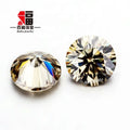 Baifu Jewelry Top Quality Loose Round Light champagne Moissanite