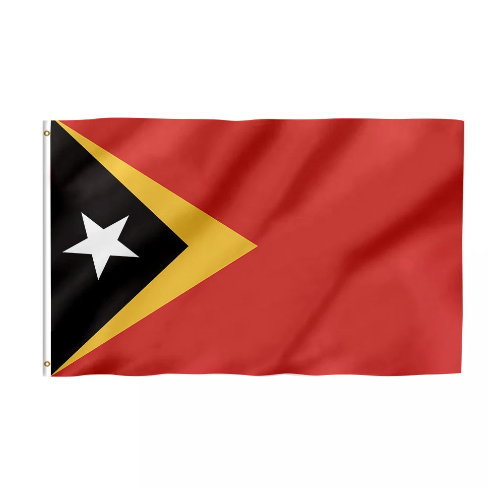 Promotional Product High Quality and Cheap Wholesale Heat Resistant 3x5 ft 100%Polyester Custom East Timorese Flag