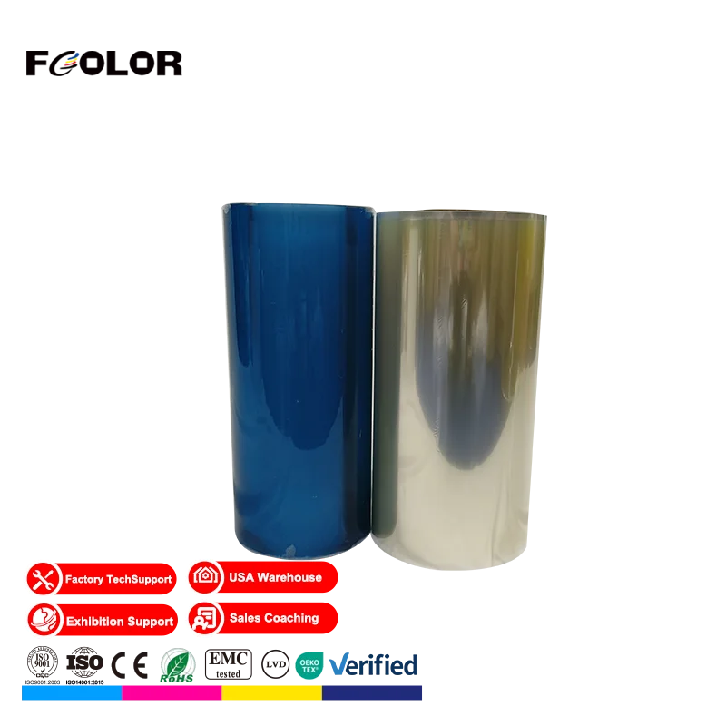 Fcolor UV DTF Transfer AB Film Roll 30*100cm A3 A4 DTF Cup Wrap AB Film PET Sticker Film for Uv Printer